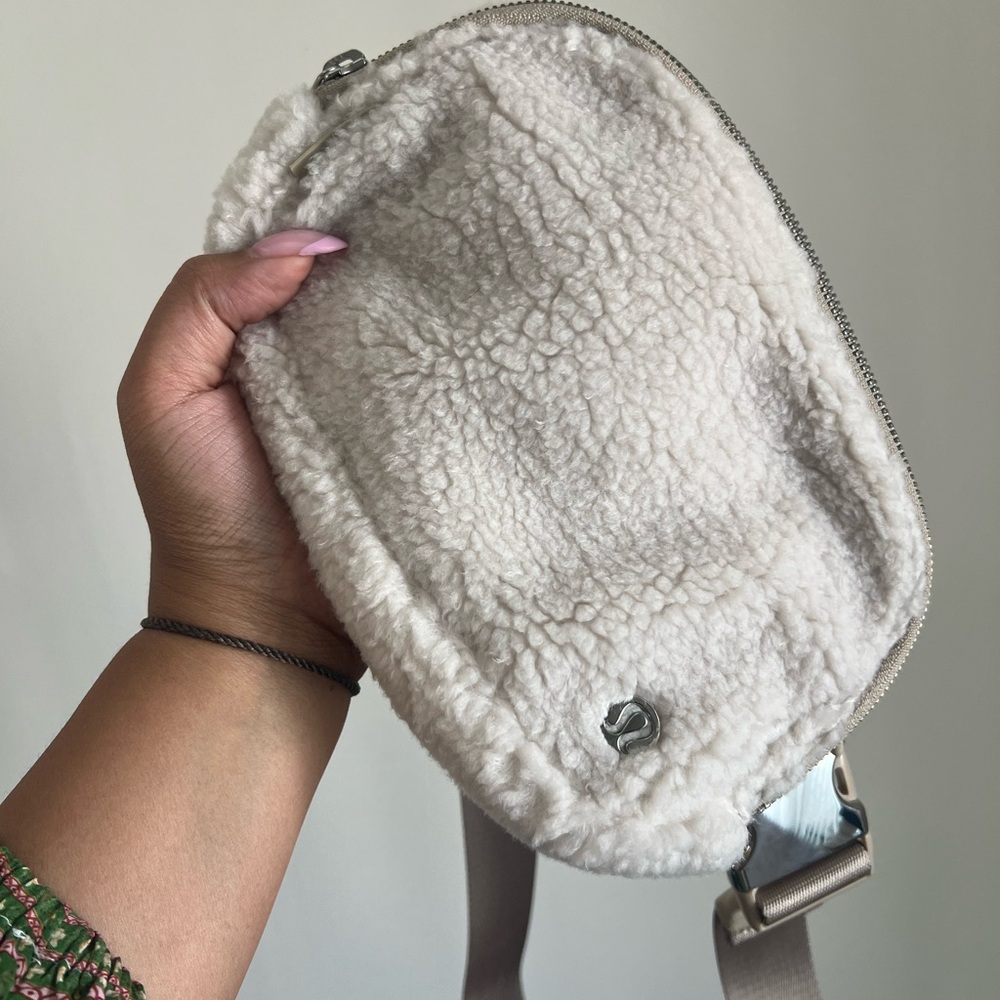 Lululemon Athletica Cream Sherpa Crossbody Bag